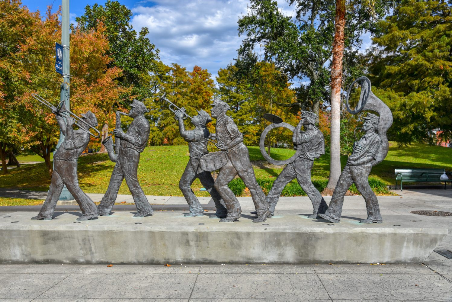 Louis Armstrong park located in the Treme neighborhood in New Orleans (USA)